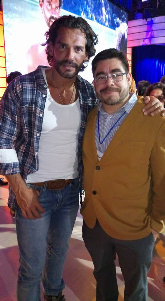 Con Cristián de la Fuente en la presentación de en Tierras Salvajes (Wild Lands))