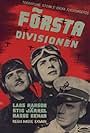 Hasse Ekman, Lars Hanson, and Stig Järrel in Första divisionen (1941)