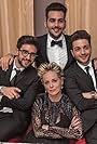 Sharon Stone, Ignazio Boschetto, Gianluca Ginoble, and Piero Barone in Enjoy St. Moritz News (2017)