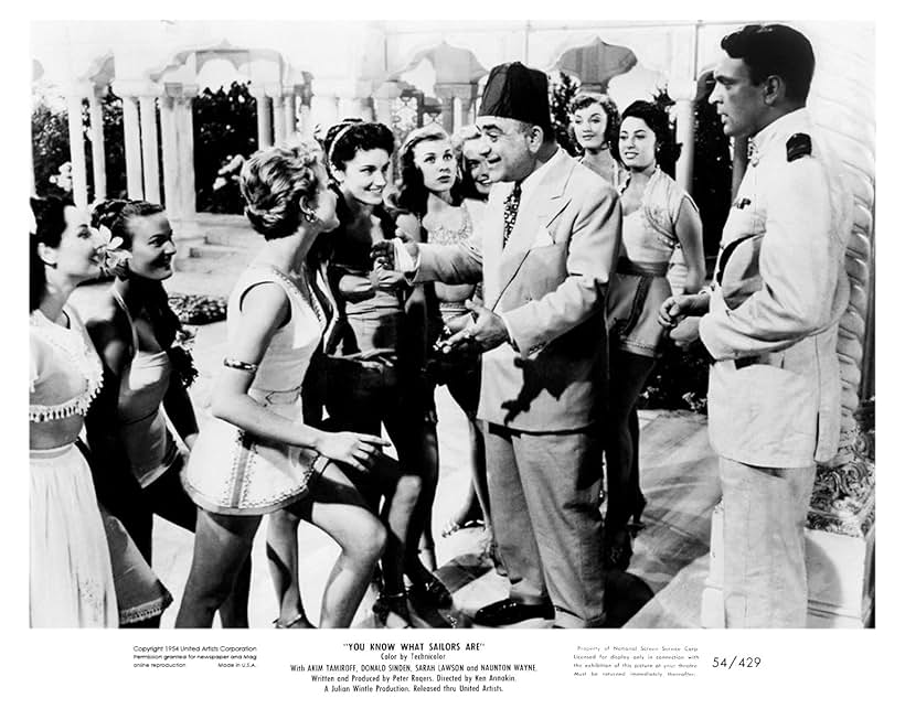 Donald Sinden and Akim Tamiroff in You Know What Sailors Are (1954)