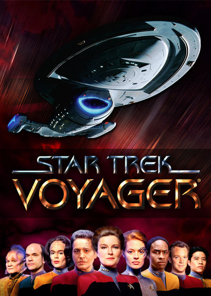 Robert Beltran, Robert Duncan McNeill, Kate Mulgrew, Robert Picardo, Jeri Ryan, Roxann Dawson, Ethan Phillips, Tim Russ, and Garrett Wang in Star Trek: Voyager (1995)