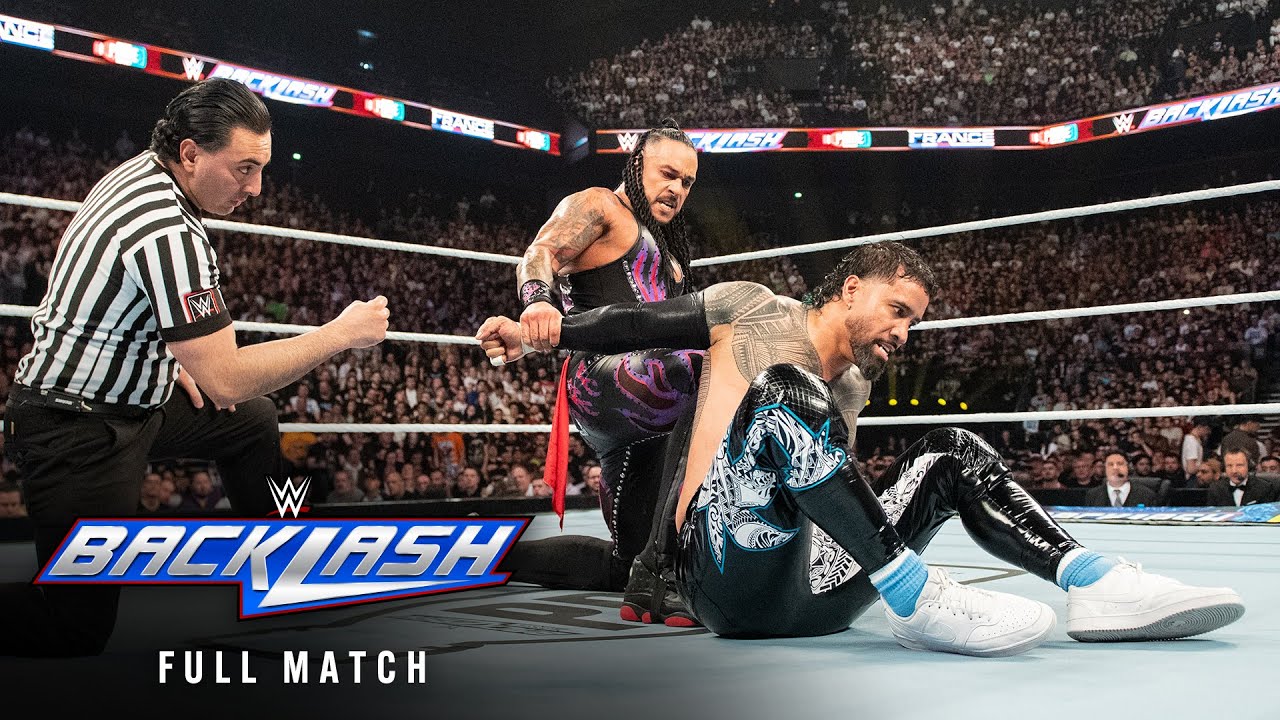 Joshua Samuel Fatu and Damian Priest in WWE Backlash: France (2024)