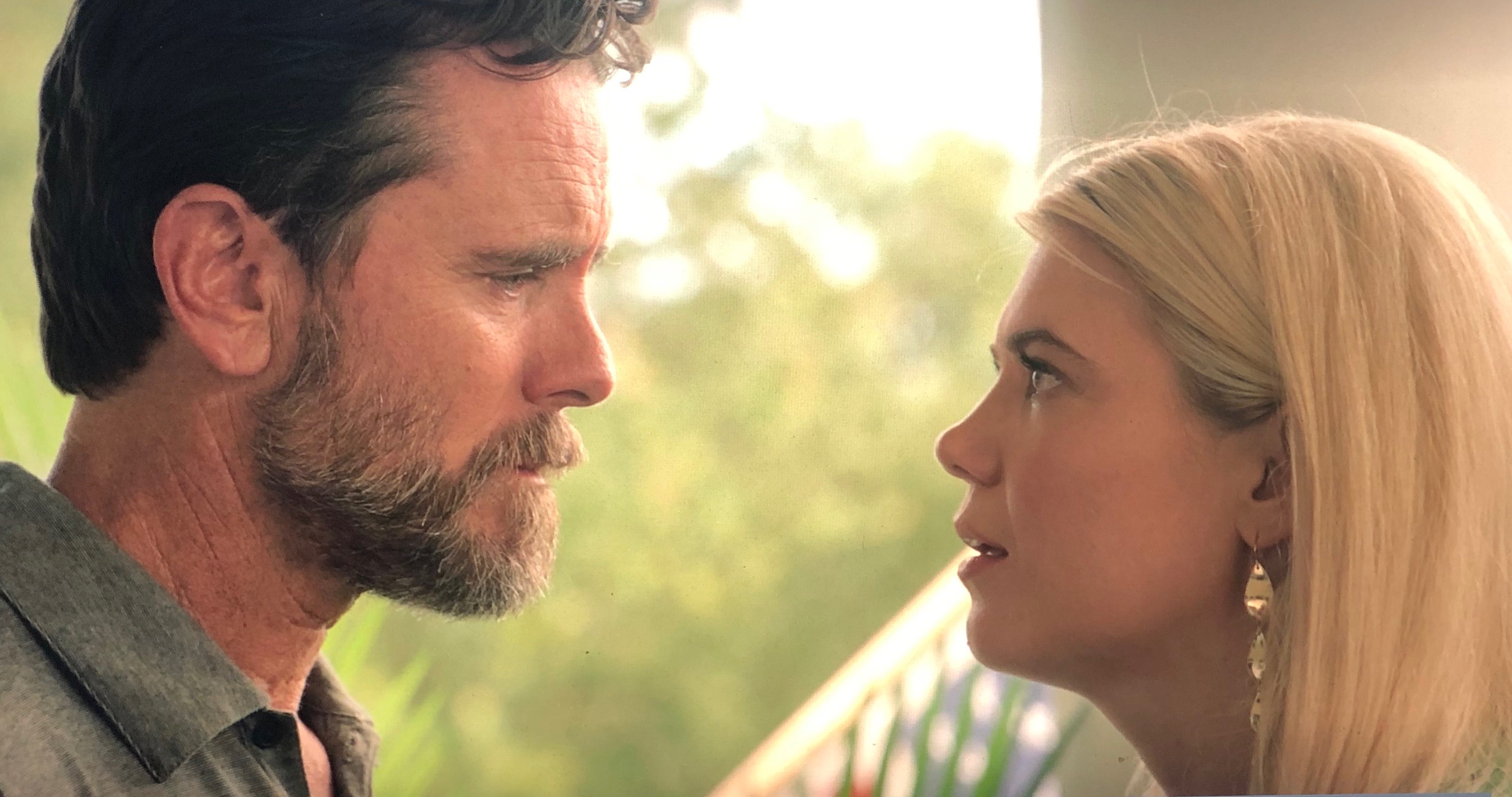 Charles Esten and Caroline Arapoglou in Outer Banks (2020)