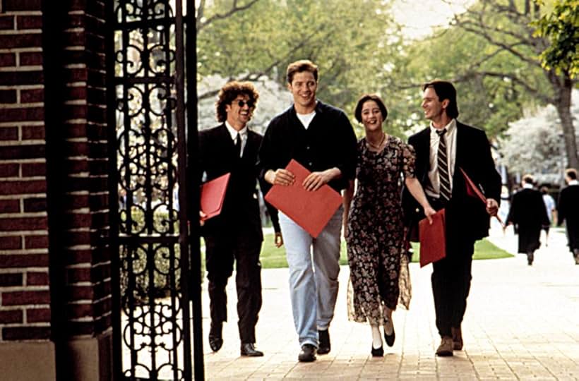 Brendan Fraser, Patrick Dempsey, Josh Hamilton, and Moira Kelly in With Honors (1994)