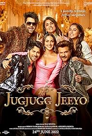 Anil Kapoor, Neetu Singh, Maniesh Paul, Varun Dhawan, Kiara Advani, and Prajakta Koli in Jug Jugg Jeeyo (2022)