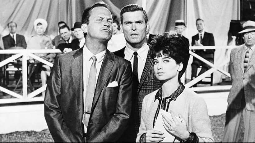 Ty Hardin, Ralph Meeker, and Suzanne Pleshette in Wall of Noise (1963)