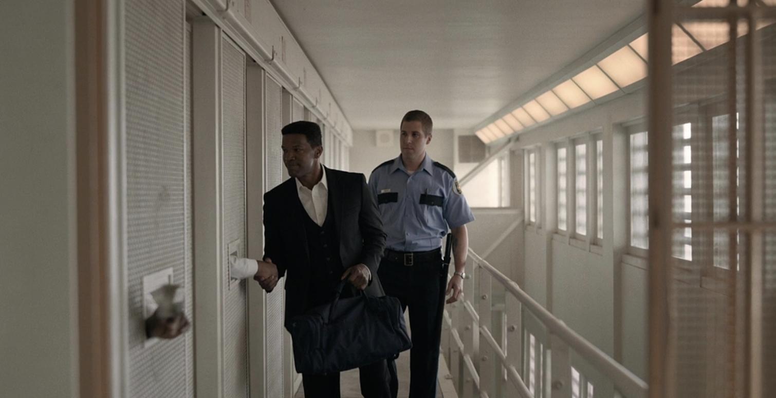 Still of Jamie Foxx and Hayes Mercure in Just Mercy