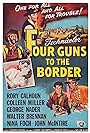 Rory Calhoun, John McIntire, Colleen Miller, George Nader, and Jay Silverheels in Four Guns to the Border (1954)