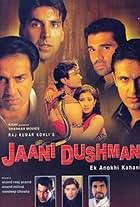 Sunny Deol, Manisha Koirala, Akshay Kumar, Sonu Nigam, Aditya Pancholi, Suniel Shetty, Arman Kohli, and Sharad S. Kapoor in Jaani Dushman: Ek Anokhi Kahani (2002)