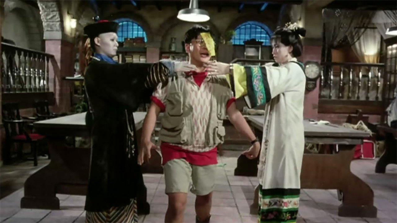 Billy Lau, Pauline Yuk-Wan Wong, and Wing-Cheung Cheung in Mr. Vampire II (1986)