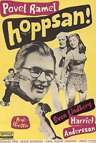 Lissi Alandh, Harriet Andersson, Douglas Håge, Sven Lindberg, and Povel Ramel in Hoppsan! (1955)