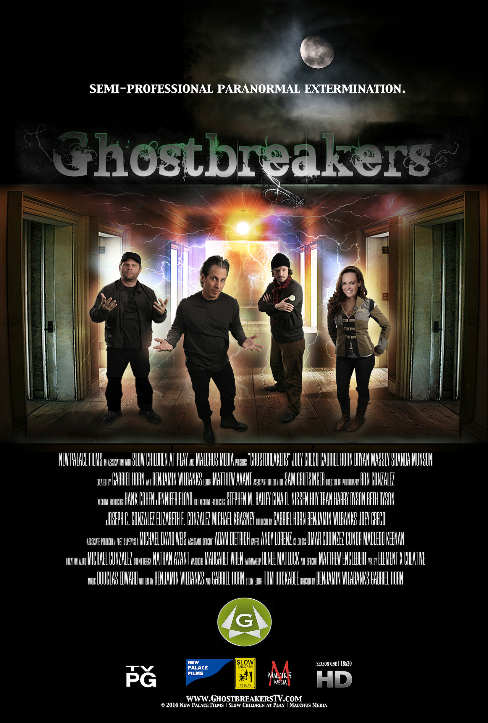 Shanda Lee Munson, Joey Greco, Gabriel Horn, and Bryan Massey in Ghostbreakers (2011)