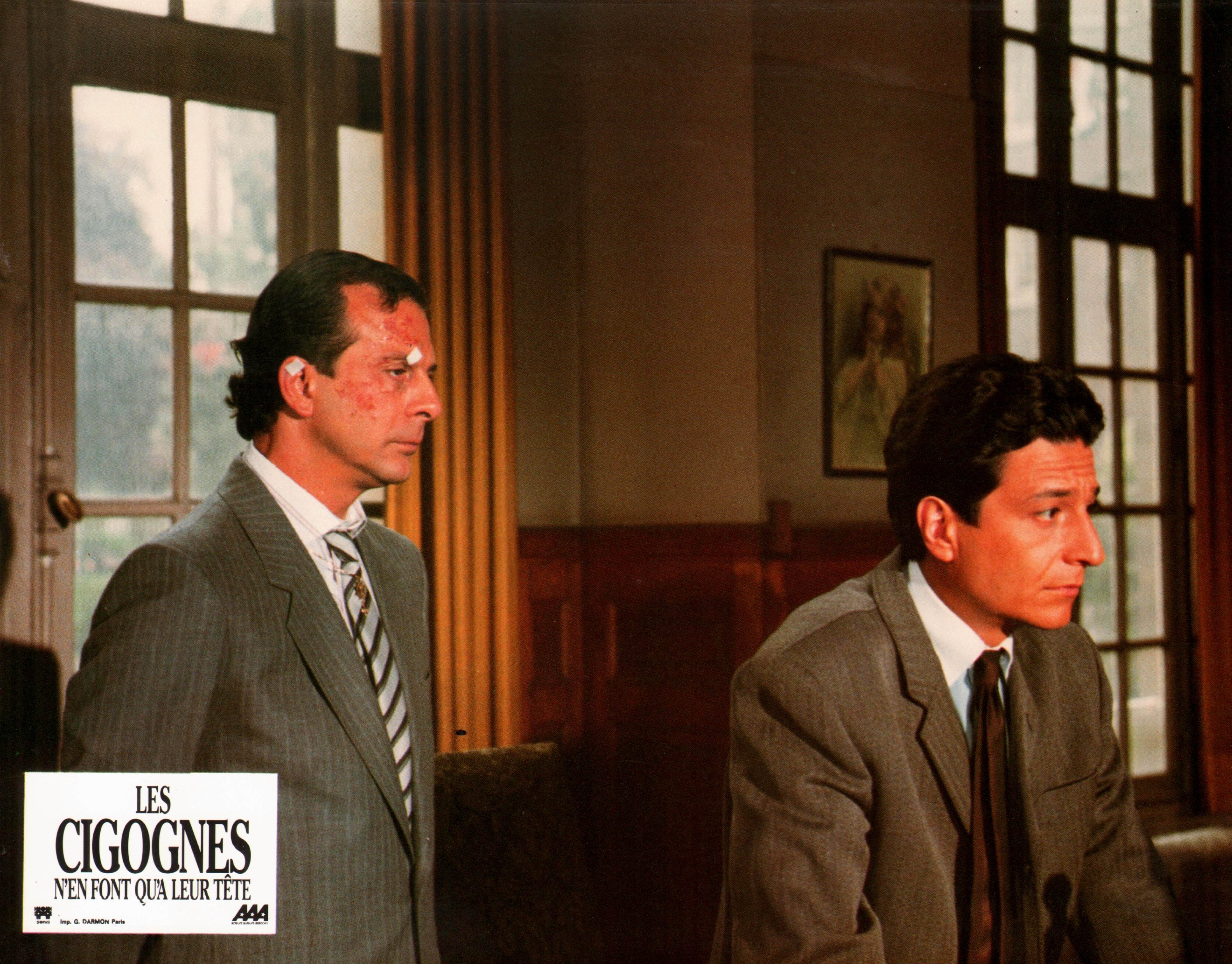 Christian Clavier and Roland Giraud in Les cigognes n'en font qu'à leur tête (1989)