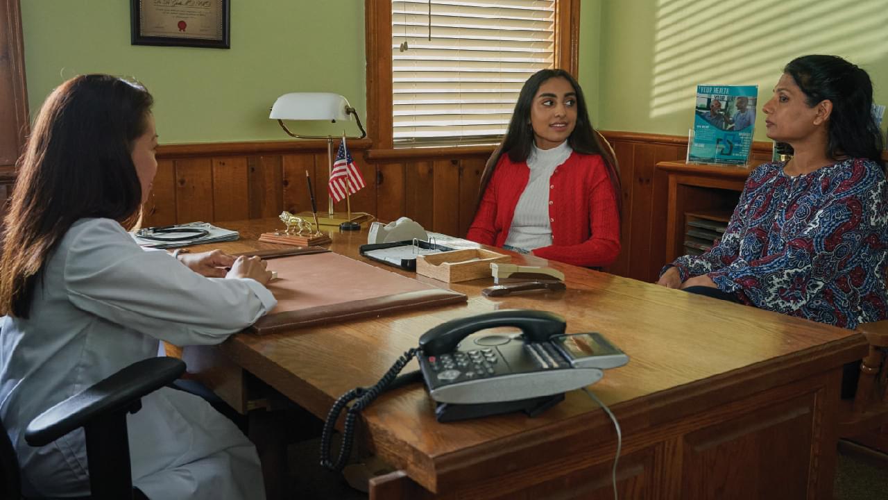 Ellora Patnaik, Saara Chaudry, and Angelica Alejandro in The Anxious Achiever (2022)