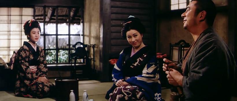 Shintarô Katsu, Ikuko Môri, and Miwa Takada in Adventures of Zatoichi (1964)