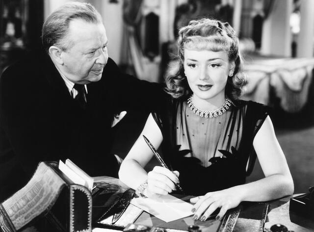 Charles Coburn and Anne Shirley in Unexpected Uncle (1941)