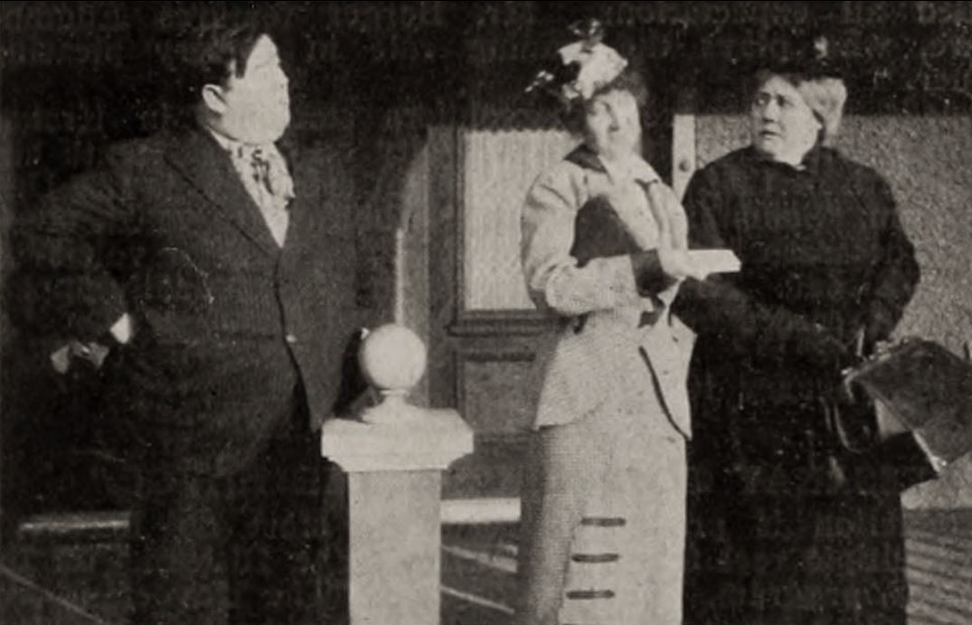 Flora Finch, Hughie Mack, and Kate Price in Hughey, the Process Server (1916)