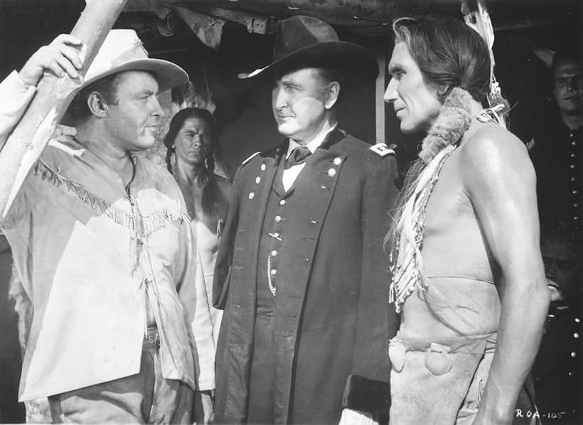 Charles Bronson, Rod Steiger, Tim McCoy, and Frank DeKova in Run of the Arrow (1957)