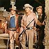 Robert Mitchum, John Wayne, and Arthur Hunnicutt in El Dorado (1966)