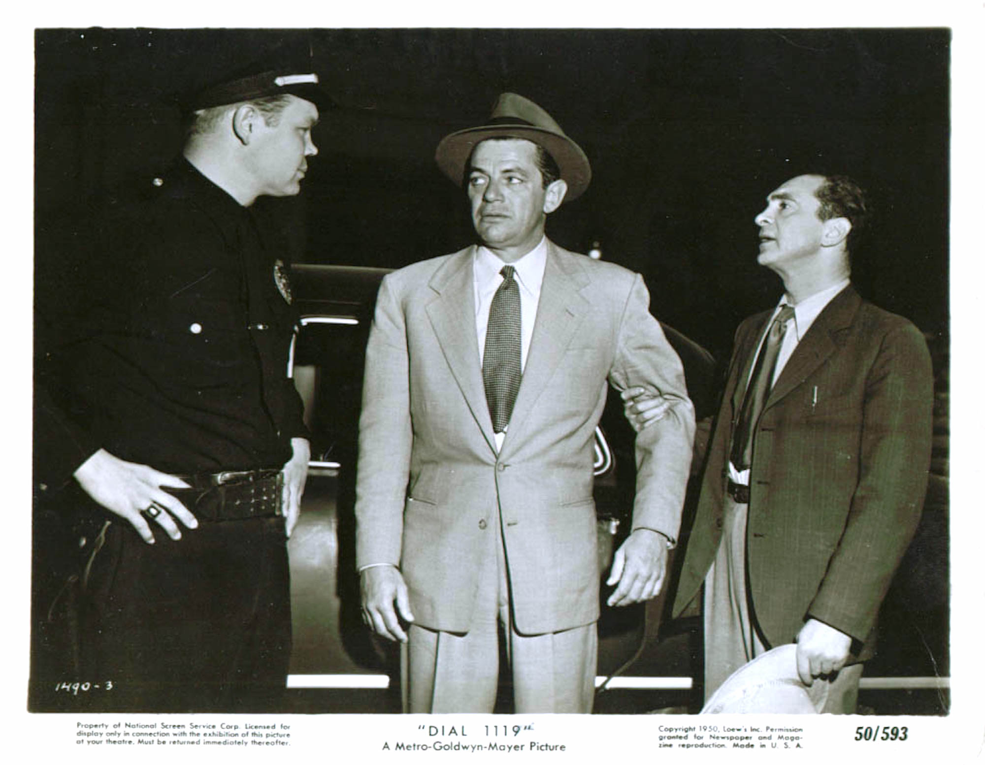 Hal Baylor, Sam Levene, and Richard Rober in Dial 1119 (1950)