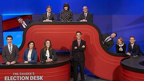 Chas Licciardello, Craig Reucassel, Julian Morrow, Andrew Hansen, Hannah Reilly, Ben Jenkins, Kirsten Drysdale, Scott Abbot, Zoe Norton Lodge, Mark Sutton, and Alex Lee in The Chaser's Election Desk (2016)