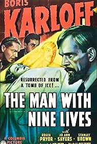 Boris Karloff, Stanley Brown, Roger Pryor, and Jo Ann Sayers in The Man with Nine Lives (1940)