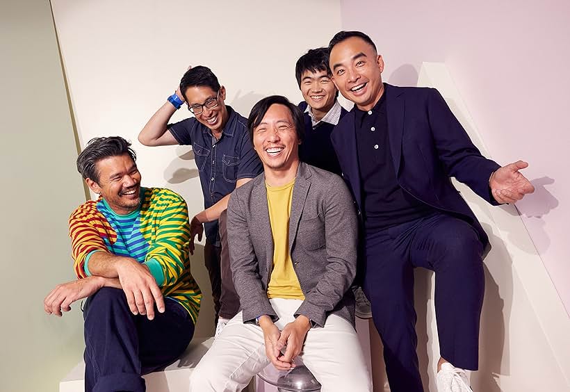 Kelvin Yu, Melvin Mar, Ben Wang, Gene Luen Yang, and Destin Daniel Cretton at an event for American Born Chinese (2023)