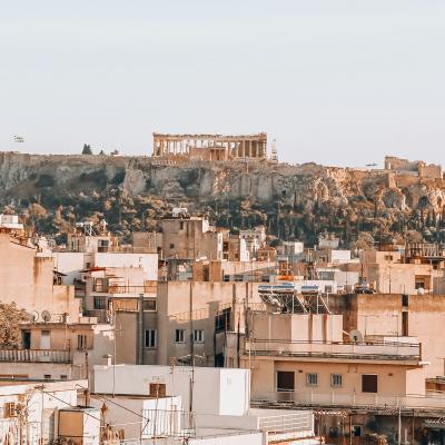 Bird's eye view of Athens, Greece