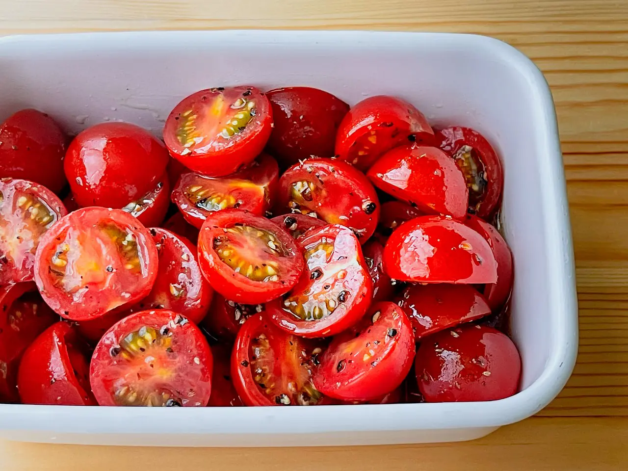 【野菜ひとつ】ミニトマトの香味マリネ