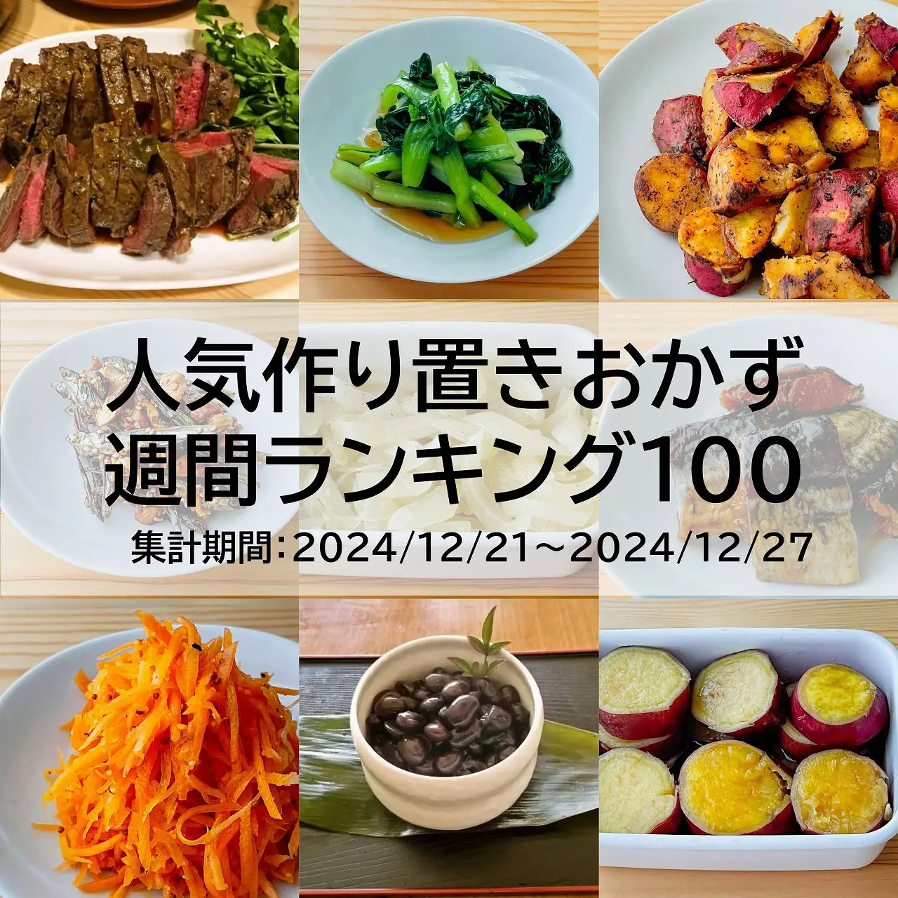 人気作り置きおかず　週間ランキング100