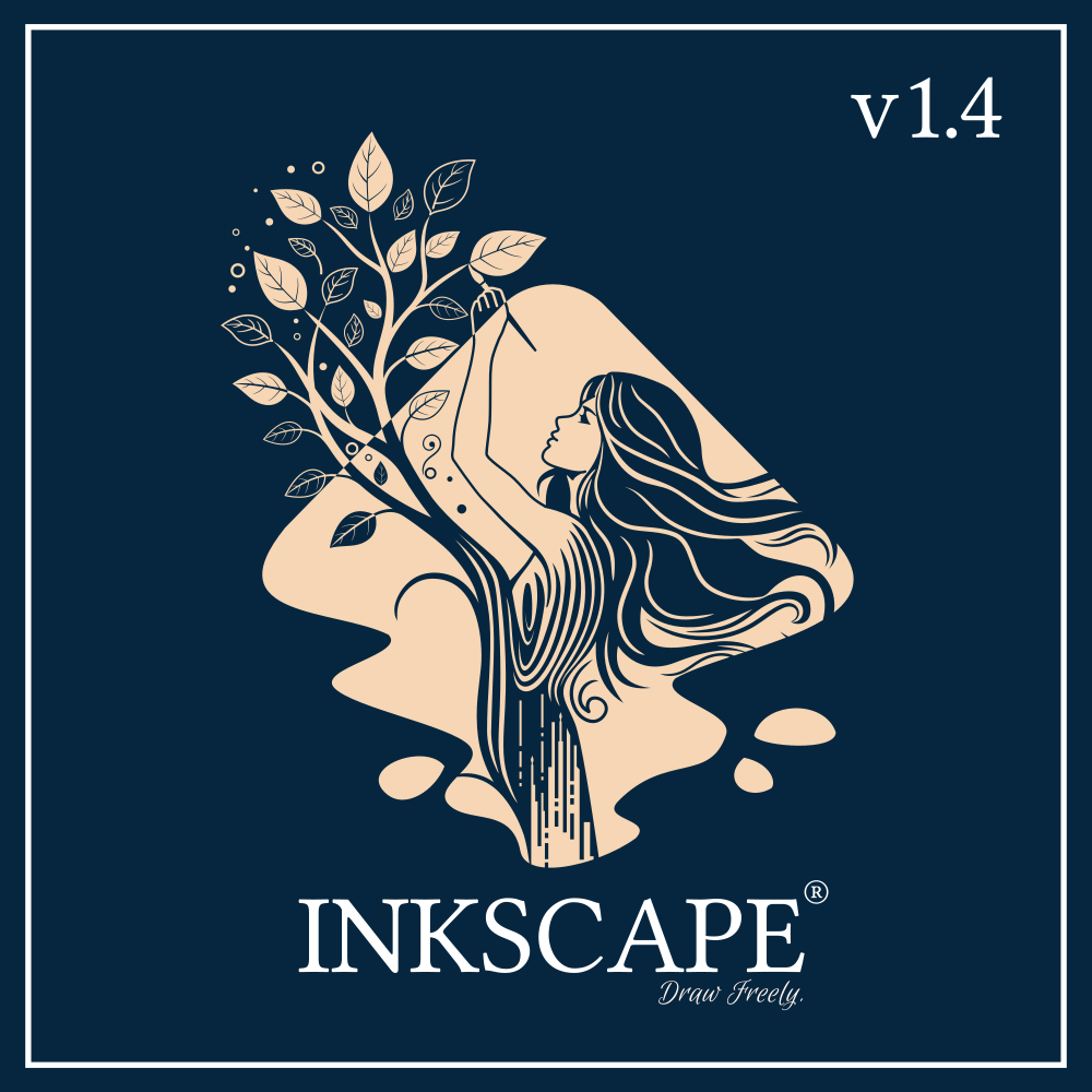 Inkscape 1.4 About Screen by Inkonic, CC-By-SA 4.0