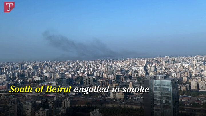 Exclusive: South of Beirut engulfed in smoke