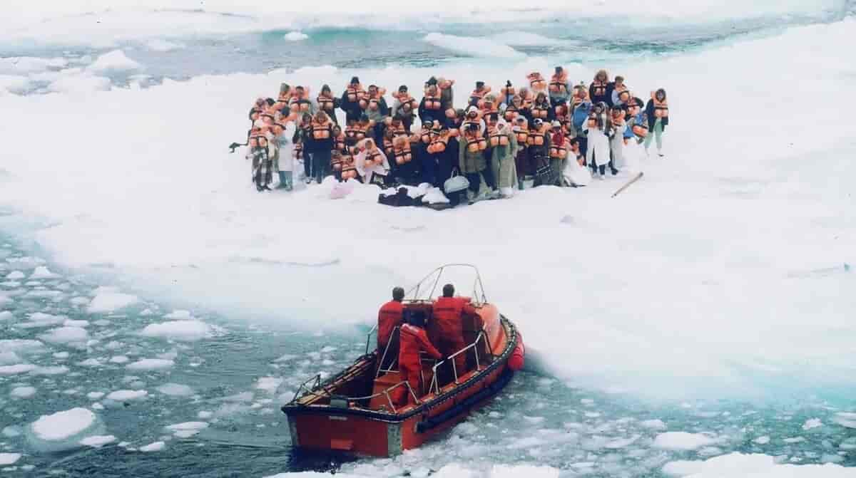 Passasjerer på isen