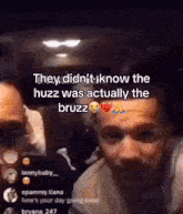 two men are sitting next to each other in a car and one of them is crying .