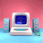 a computer with a blue screen that says national alert emergency broadcast system issued an unrecognized emergency warning