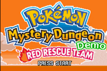 pokemon mystery dungeon demo red rescue team is displayed