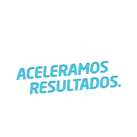 a blue logo that says acceleramos resultados on it