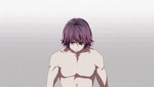 a drawing of a shirtless man with blood on his face