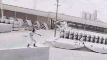 a yellow robot is flying through the air with a large explosion behind it