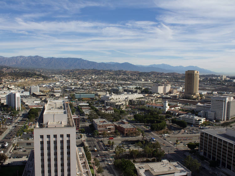 Look out on L.A. from Los Angeles City Hall