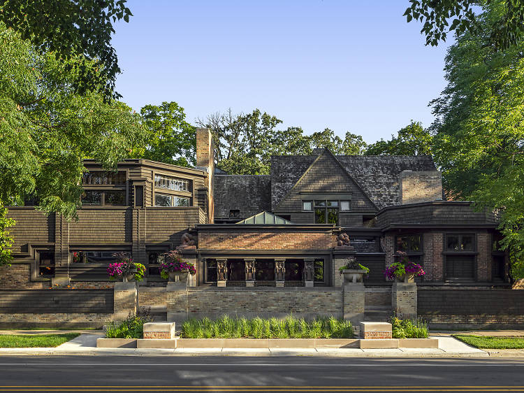 Walk around Frank Lloyd Wright's home and studio