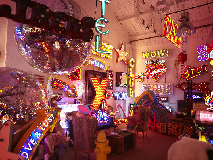 Bathe in neon light at God’s Own Junkyard