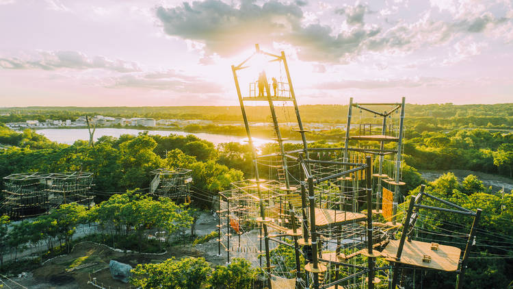 Go zip-lining at the country’s largest adventure park