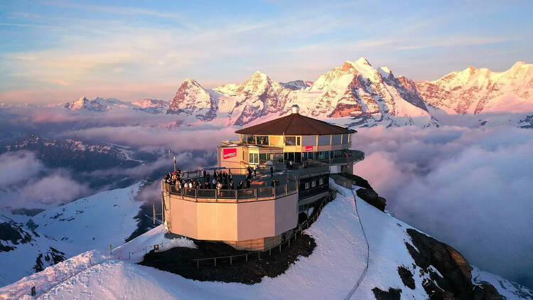 Hop on a cable car to Europe’s highest disco