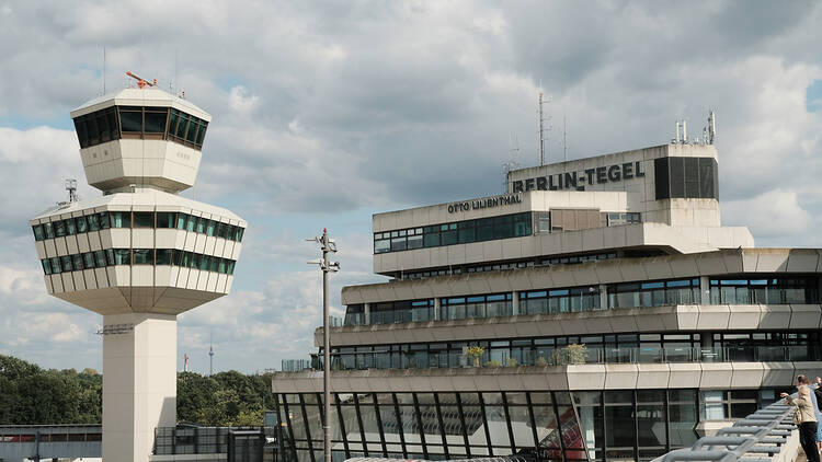 Party in an old airport