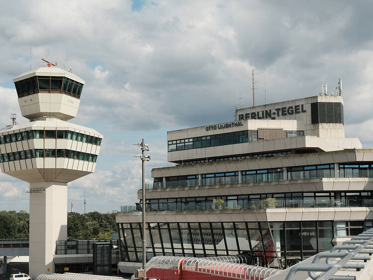 Party in an old airport