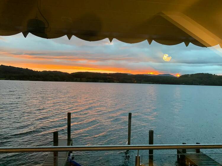 The beautiful boathouse on Lake Windermere