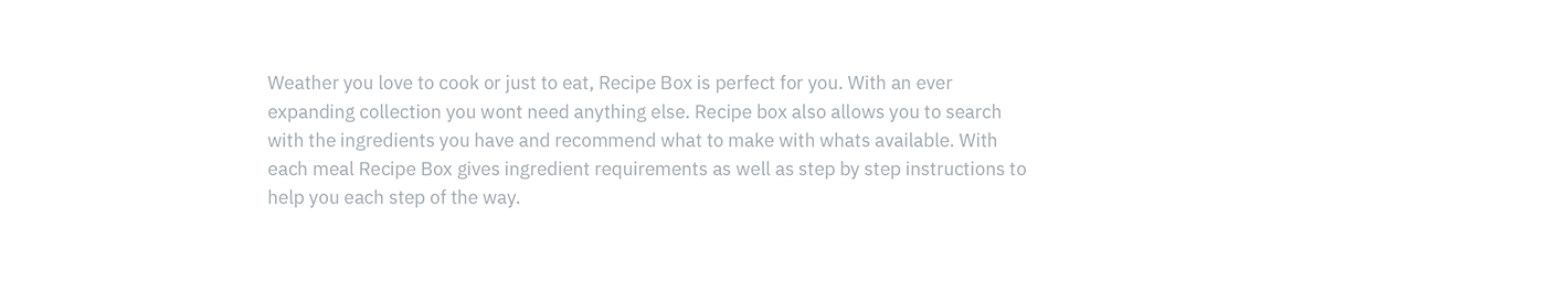 recipe clean app Food  UI ux ios meal concept