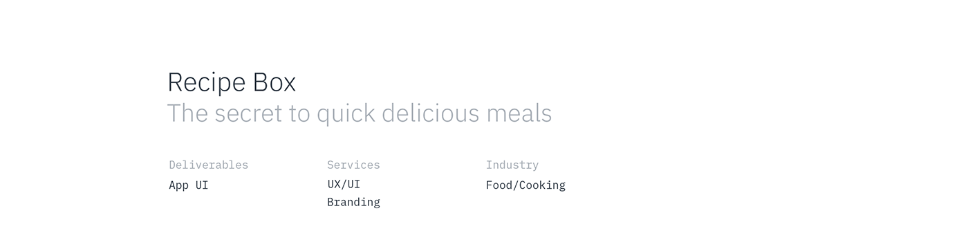 recipe clean app Food  UI ux ios meal concept