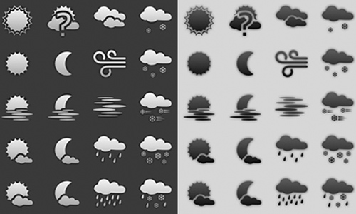 plain weather icons